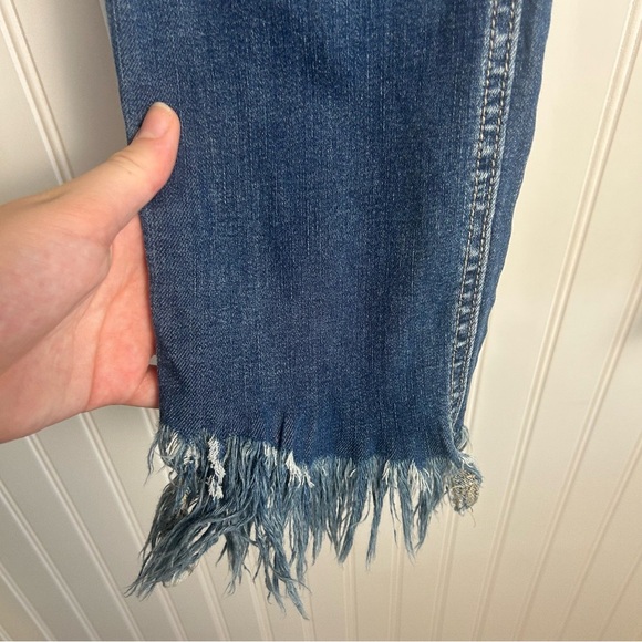 FREE PEOPLE Great Heights Frayed Skinny Jean Size 27 Stretch Denim F45 - Picture 5 of 8